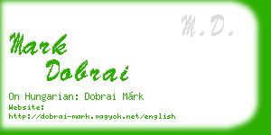 mark dobrai business card