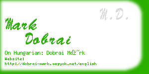 mark dobrai business card